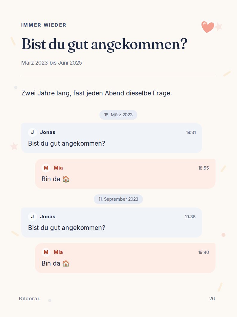 „Bist du gut angekommen?“: zwei Jahre dieselbe Frage