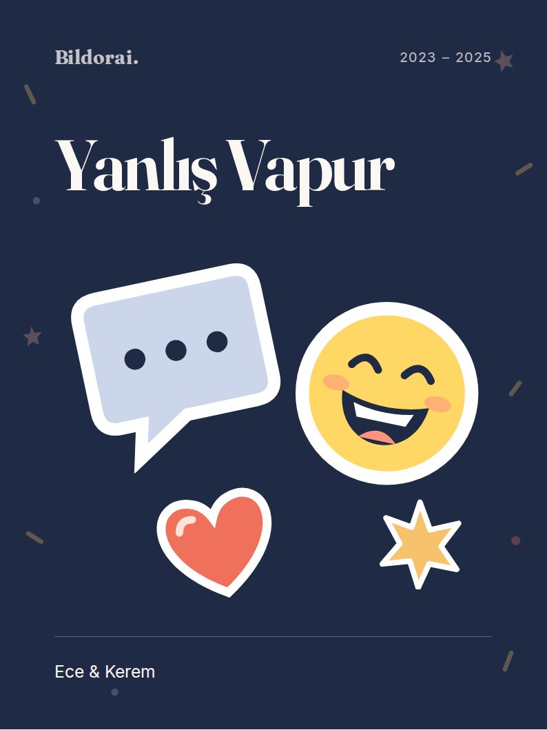 Örnek kitabın kapağı: Yanlış Vapur